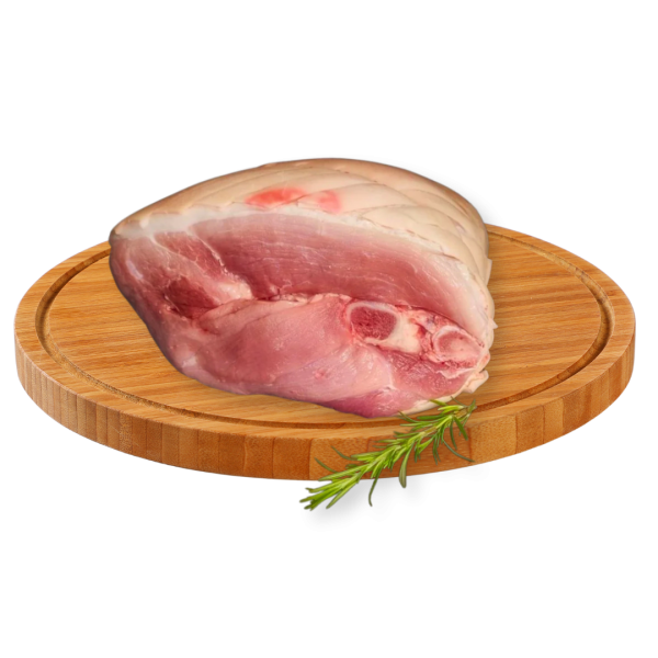 Bone-in skin-on pork leg